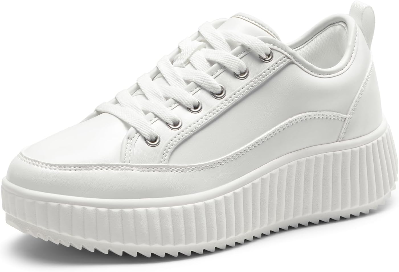 Women Platform Chunky Lightweight Comfortable Casual Lace-Up  Fashion Sneakers