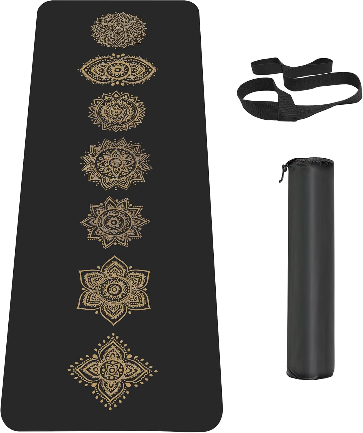 Non Slip Yoga Mat  Workout Mat for Men Women, Thick Workout Mat with Carrying Strap, Fitness Mats for Exercise, Yoga, Fitness, Pilates, Floor Workouts (72" x 24" x 6mm)