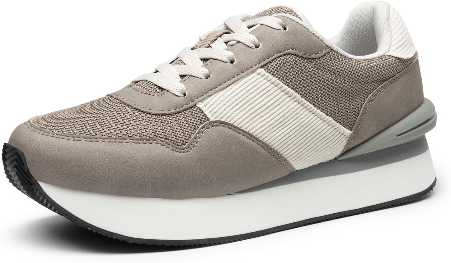 Women Sneakers g Platform Chunky Comfortable Lightweight Lace Up Casual Fashion Sneaker