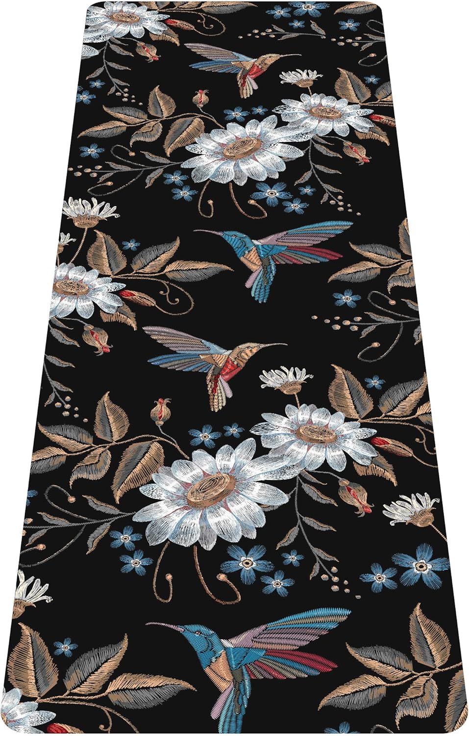 Printed Travel Yoga Mat-1/16 Inch Thick Non Slip Fitness Workout Mat with Carrying Bag, Foldable Lightweight Suede & Natural Rubber Yoga Mat for Yoga Pilates and Fitness 72" L x 24" W x 1.5mm