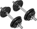 Adjustable Dumbbells Hand Weight Set, 38 Pounds, Black